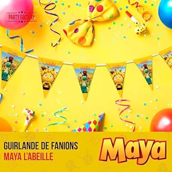 Guirlande Fanions Schtroumpfs Party Factory - 5m Avec 10 Fanions - Décoration Fête D'anniversaire