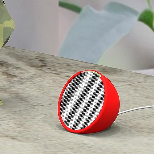Soporte de silicona para Echo Pop en color rojo pack de 2 unidades 2