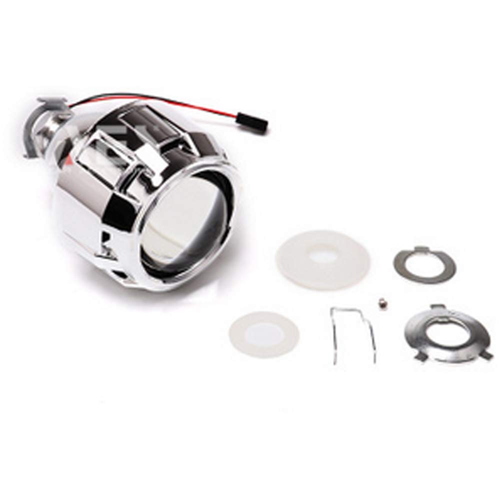 Festnight 2.5"HID Bi-Xenon Lente per proiettori Lente Frontale H1 H4 H7 Raggio Alto/Basso RHD