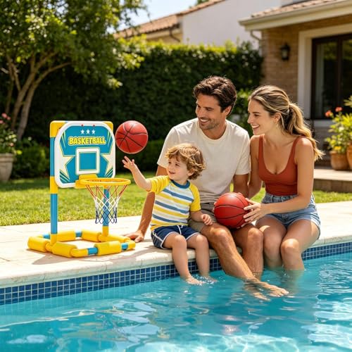 Jouets flottants pour l'eau et arceau de basket de piscine stable