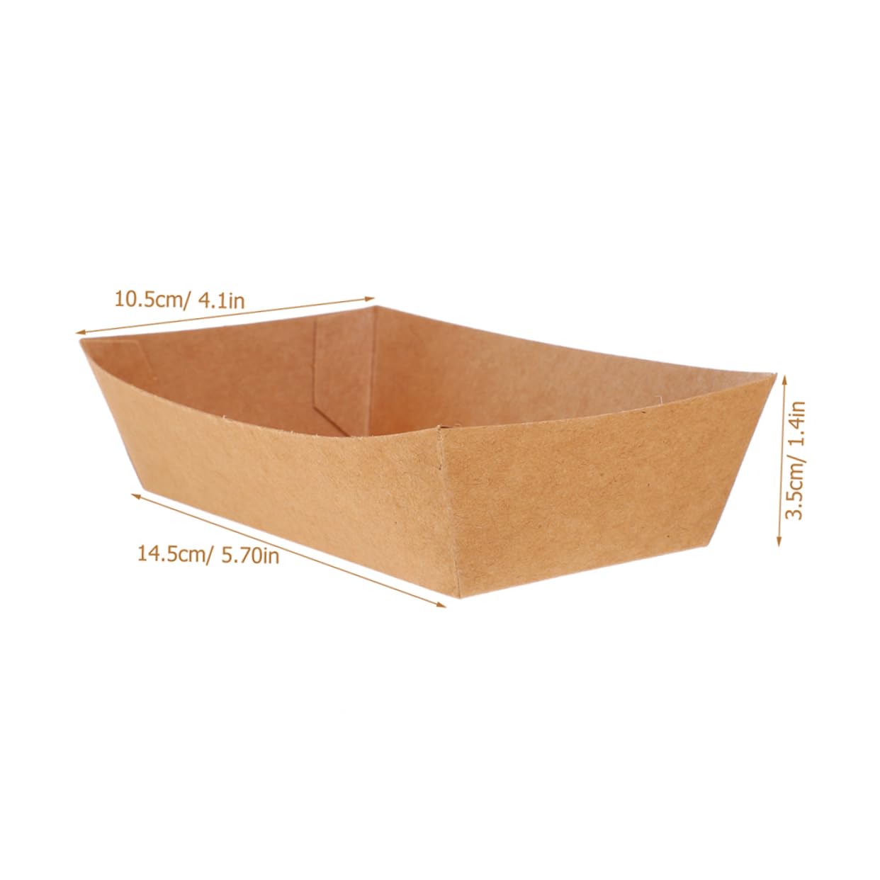 Unomor 200pcs Paper Food Boats Hot Dog Trays for Outdoor Gatherings Takeout Snack Packaging No Fold Design for Easy Serving