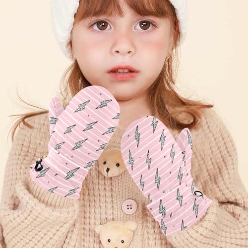 Image of Plaaee Early 1990s Pattern Kids Glove Warm Mitten Winter Favor for Toddler Boys and Girls Children Cold Weather Gloves