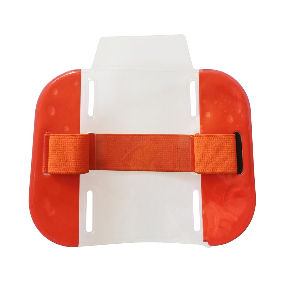 ID Badge Holder Security Armband - SIA Adjustable Hi Vis Elastic Arm Band for Security Doorman License ID Card (10, Orange)
