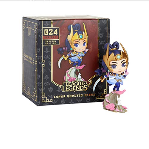 CJH LOL LUNAR GODDESS DIANA AP MID Warrior A new moon is rising Popular and Lovely Cartoon Figure Gift Toy from LOL Game Peripherals Height about 14cm