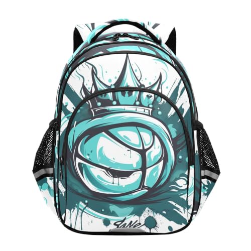 Sac à dos basket-ball cyan pour enfant de 3 à 12 ans