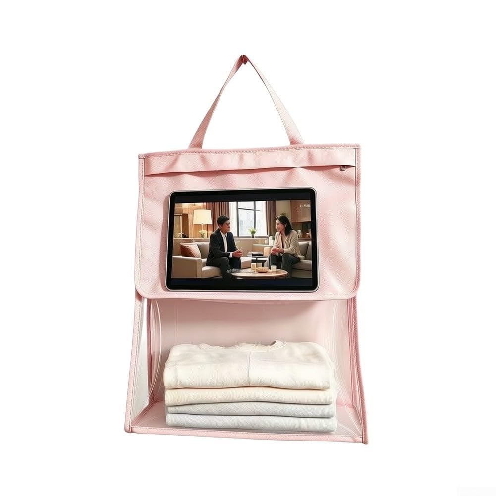 Organizador Baño Colgante Impermeable Doble Compartimento(pink)