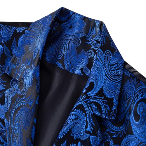 Cambkatl Men's Suit Vest Paisley Floral Victorian Vests Gothic Steampunk Formal Waistcoat Tuxedo Vests with Notched Lapels4