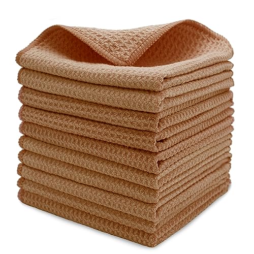 kimteny 10 Pack Pineapple Weave Kitchen Cloths Dish Towels, Ultra