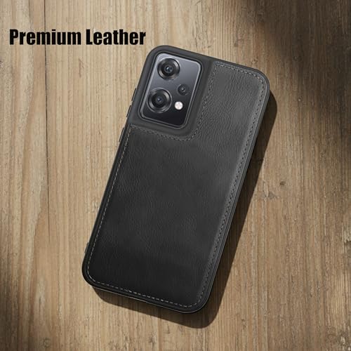 Image of Leather Case for OnePlus Nord CE 2 Lite Premium Protective Stylish Slim Cover with Shockproof Raised Edges Black