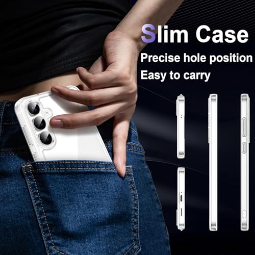 Image of Case for Samsung Galaxy S26 Plus 5G, Military Grade Drop Protection Phone Case, Yellowing Resistant, Anti-Scratch Hard PC Back, Shockproof Hard Ultra-Thin Protective Cover, Clear