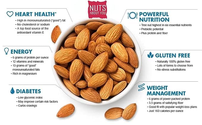 Image of Nuts About You Regular ALMONDS, 500 g | Regular | 100% Natural | Badam | Independence variety