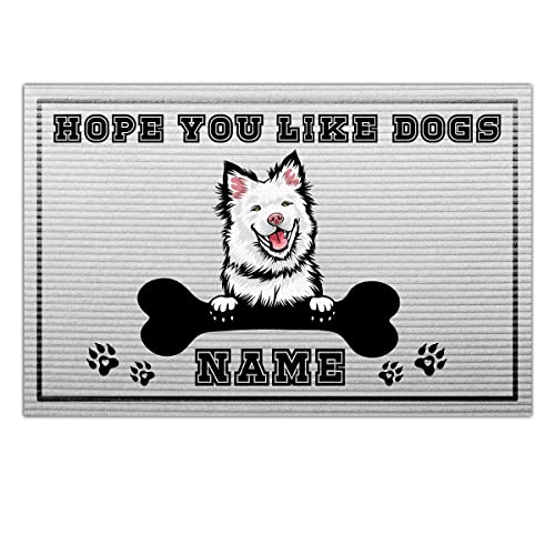 kobalo Hope You Like Dogs Doormat Personalized Finnish Lapphund Rugs Inside Outside Entrance Way Floor Decor Home 16x24 Inches for Animal Lovers Pet Owners Fur Mama