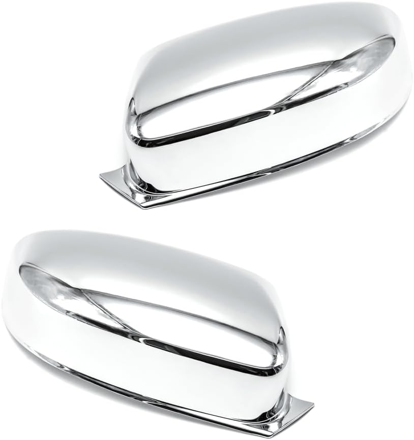Signature Shiny Chrome Plated Top Half Mirror Covers Designed For 2011-2020 Chrysler 200 300 Dodge Charger