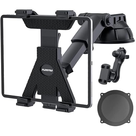 Tablet Holder for Car Mount,PLDHPRO 2-in-1 Car Air Vent,Dashboard Windshield Mount,360° Rotation Adjustable for iPad Air/Mini, Nintendo Switch,Samsung,Tablets 6"- 10.5",TPU Suction Sticky Gel