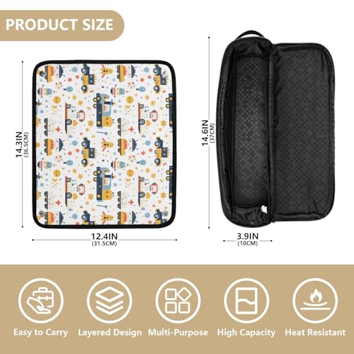 Bolsa de viaje organizadora para herramientas de cabello con base resistente al calor para planchas y rizadores miniatura 4