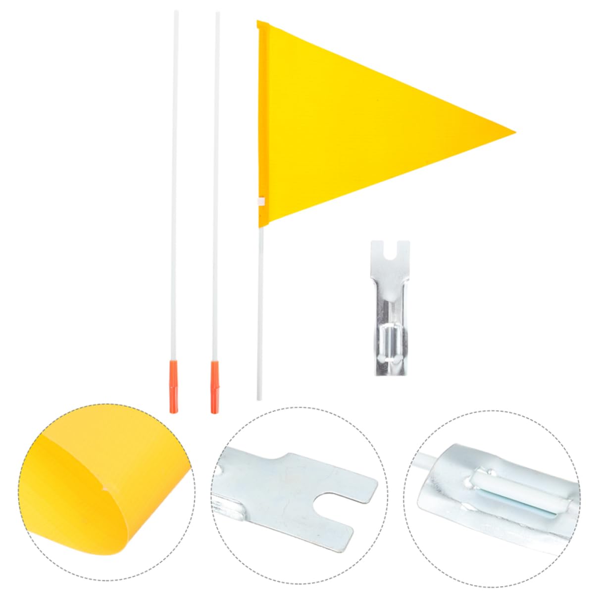 TOYANDONA 3 Series Bandera De Seguridad para Bicicleta con Banderín para Visibilidad Caravanas Y Trailers 2 Piezas X 3