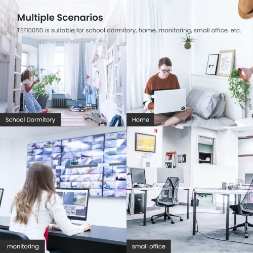 Image of Tenda TEF1005D | 5-Port 10 /100Mbps Fast Ethernet Switch | Desktop Network Splitter | Sturdy Metal | Fanless | Plug & Play | Traffic Optimization | Limited Lifetime Protection (Pack of 2)