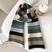 Julpsk Fashion Rainbow Striped Scarf Winter Thick Knit Wool Scarves Holiday Gifts