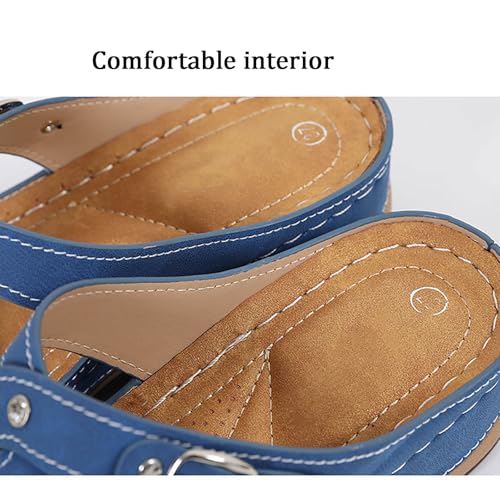 Orthopedic Wedge Sandals for Women Dressy Summer Comfortable Walking Sandals Casual Thong Sandals3