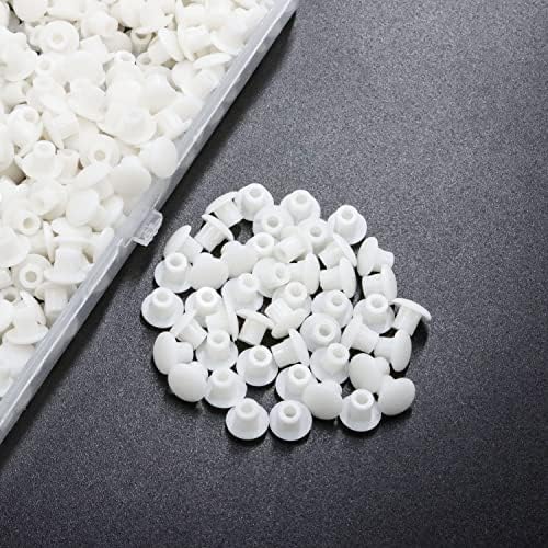 ANOTHEEE 600PCS Drill Hole Cover Caps Plastic Hole Plugs 5mm Push-in Type Hole Drilling Cover Plugs Blanking End Caps for Furniture Kitchen Cabinet Wardrobe Cupboard Cabinet Bookcase Shelves
