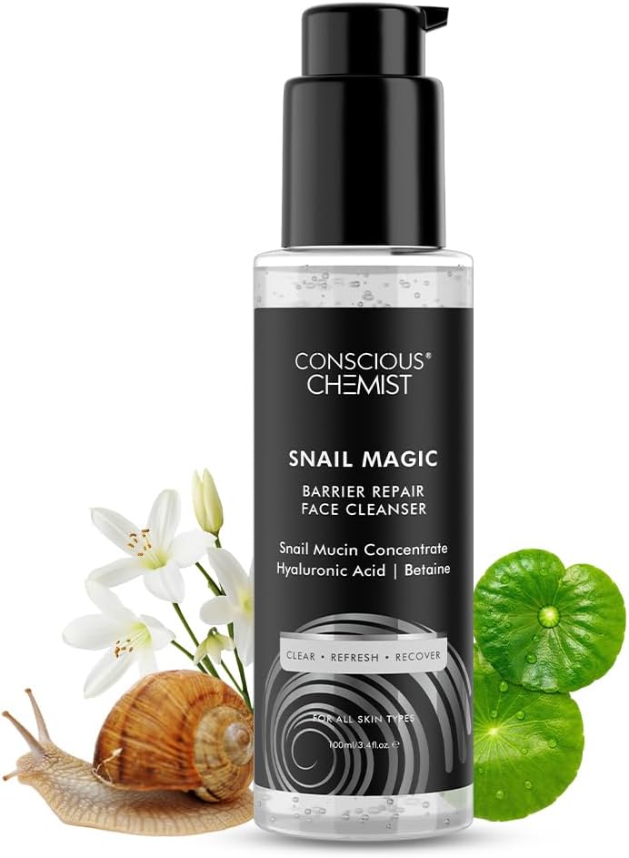 Snail Mucin Face Wash | 100ml | Cleanser for Face for Women & Men, Low pH Gel with Korean Snail Mucin Concentrate, Hyaluronic Acid & Betaine, All Skin Types - Snail Magic