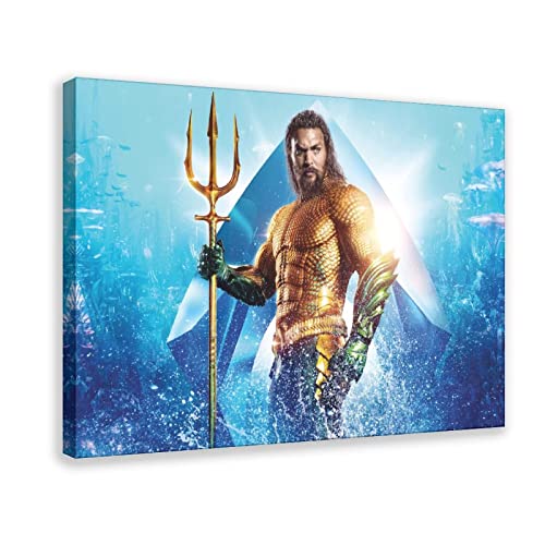 Aquaman Posters - Póster de lienzo de Jason Momoa para decoración de dormitorio, paisaje...