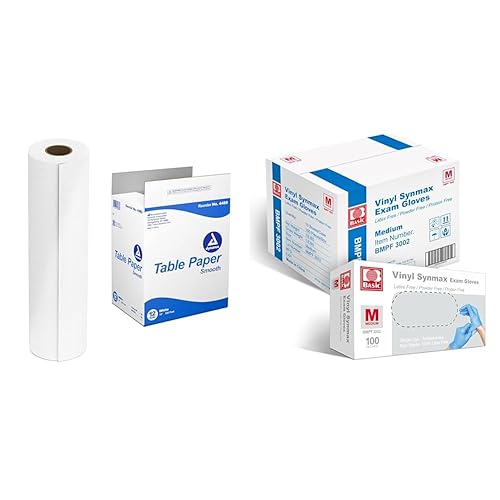 Vista 26 de Dynarex Papel de mesa para reposacabezas, papel de mesa de examen liso y de alta calidad, utilizado en mesas médicas, de masaje y quiropráctica