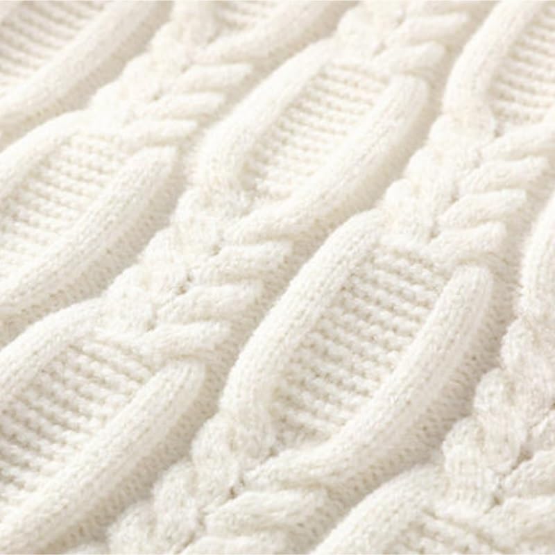 Men's Twists Knitting Round Neck Sweater Casual Pullover Warm