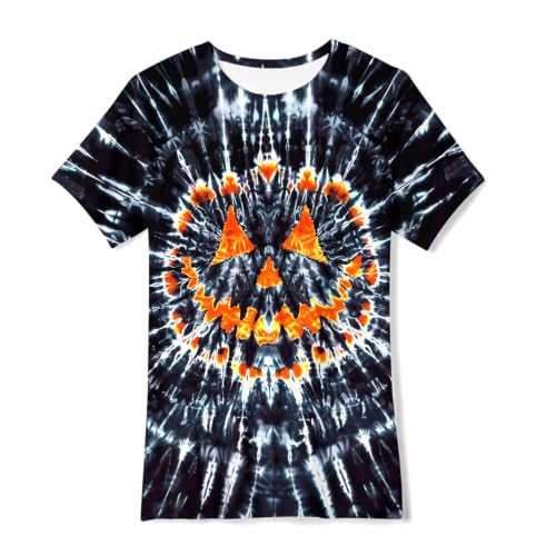 Image of Boys Tie Dye Shirt Size 4-14 Hippies Senior Rainbow Tees T Shirts for Kids