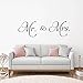 Mr. And Mrs. Adesivi Murali In Vinile Camera Da Letto Soggiorno Decorazione Decorazione Per La Casa Decalcomanie Rimovibili Camera Per Matrimoni 58X18 Cm