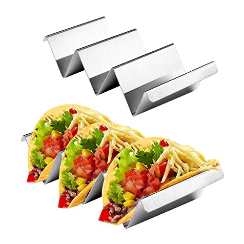 🔥 Crazy Deals Taco Holder Stands with Handle - 2 Pack Stainless Steel Taco Shells Tray Rack - Dishwasher, Oven, Grill Safe 40% Off Discount Taco Holder Stands with Handle - 2 Pack Stainless Steel Taco Shells Tray Rack - Dishwasher, Oven, Grill Safe
