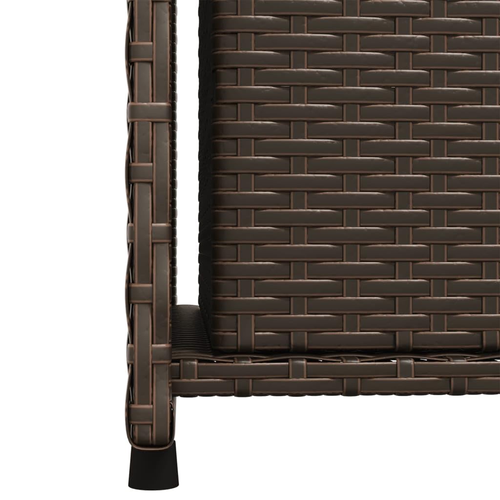 vidaXL Gartenschrank Geräteschrank mit Türen Braun Poly Rattan