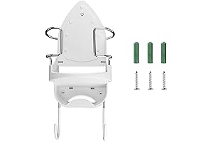 Wall Mount Ironing Board Storage Organizer Shelf, White