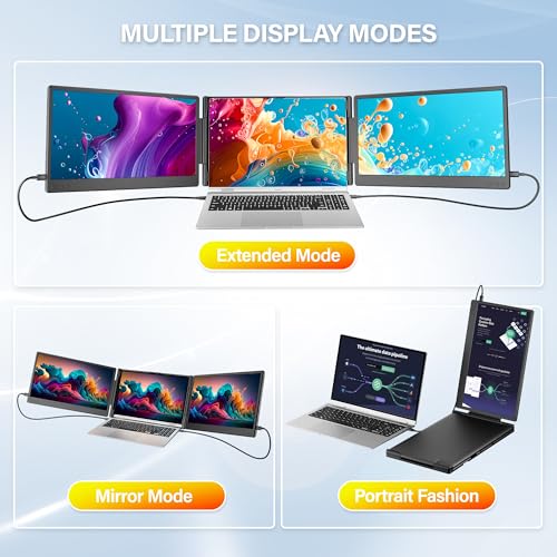 Brandkasorey 2025 New Upgraded Laptop Screen Extender Portable Monitor T2Pro の商品画像 5