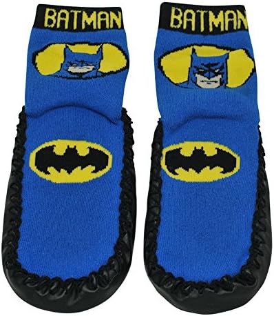 Baby Toddler Batman Superman Super Woman Slipper Moccasins Socks Shoes (3-5yrs, 4-batman B)