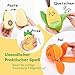 hahaland Baby Spielzeug 6 Monate, Montessori Lernspielzeug mit Obst & Gemüse Plüsch 16PCS, Weiches Motorik Spielzeug mit Rassel, Sortierspiel mit Korb, Sensorik Baby Geschenk für ab 6-12 Monate