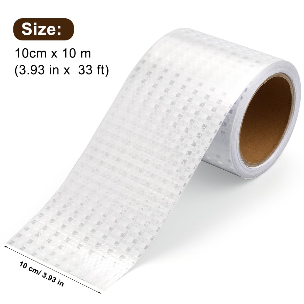 Nastro Catarifrangente Adesivo 5cm X 10m - Bianco, Impermeabile, Per Auto, Bici, Segnaletica - Foto 9