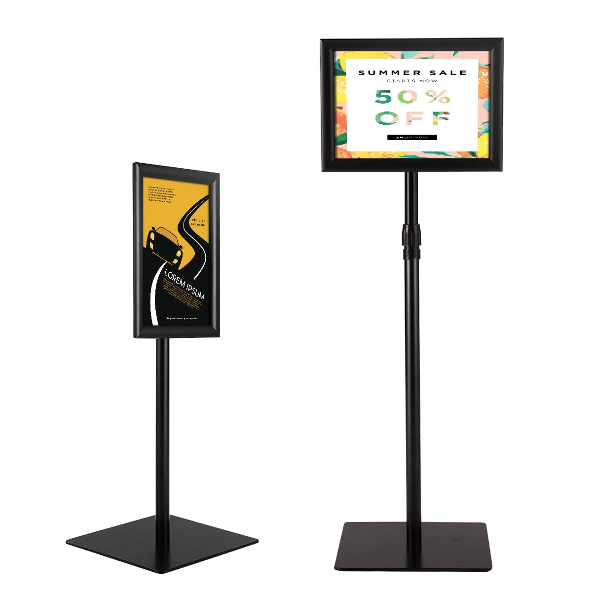 HOMASIS Porte Affiche sur Pied A4 Réglable en Hauteur et Angle