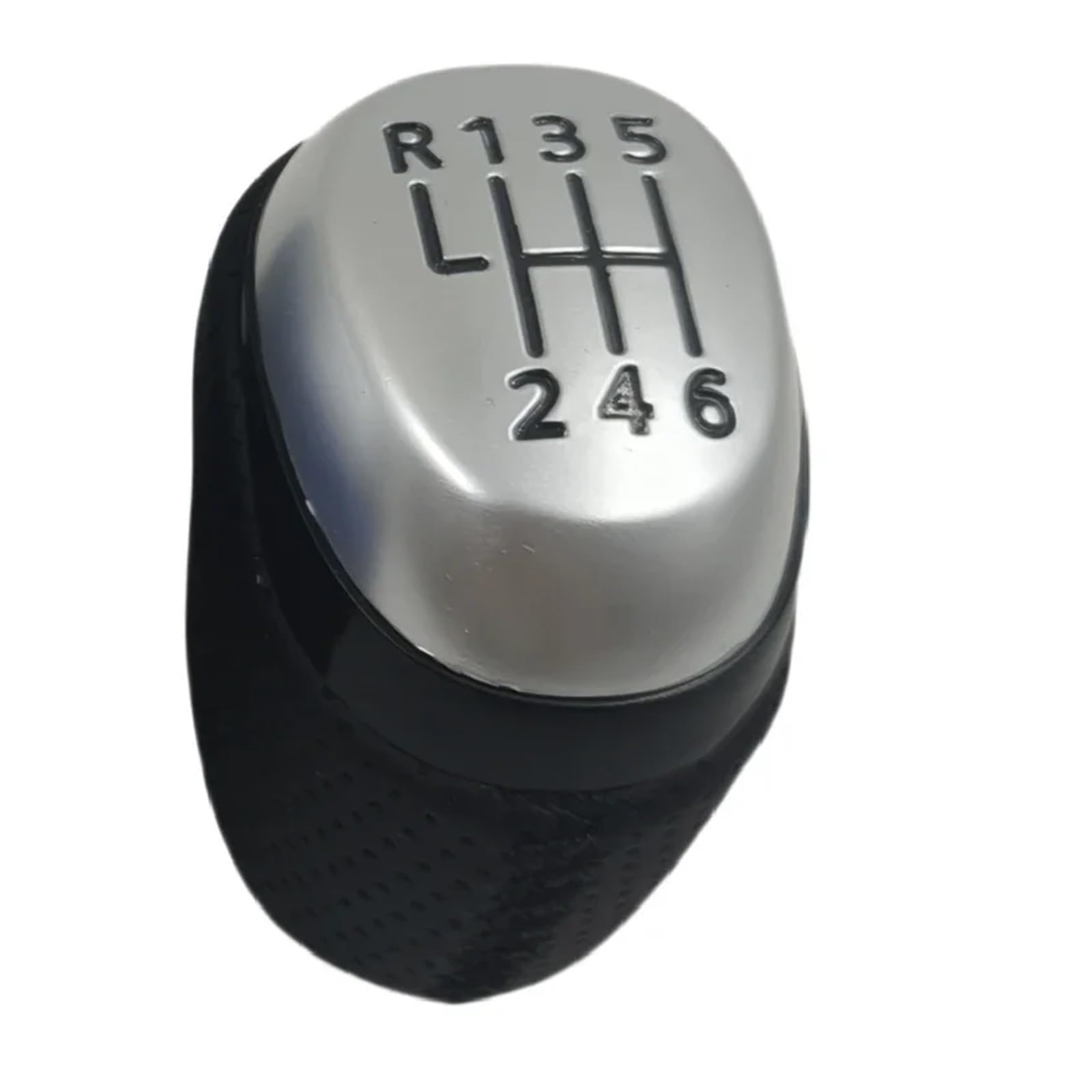 Rzccrbevr Car Shift Lever Knob for Espace for 5V 2015-2019 Gearbox Gaiter Stick Handles 6 Speed Gear Shift Knob Leather Stick Shifter Pen(6 Speed red line)