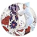Yuzheng Robe Rose Tapis Rond Super Doux Tapis Meilleur Cadeau pour Les Enfants à décorer Salon Chambre Bureau à Domicile 70x70cm