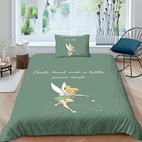 Peter Pan and Wendy Cama Microfibra Cartoon Character-100% Suave Microfibra Juego De Sábanas 3...