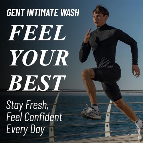 Amaranth GENT Foaming Intimate Wash for Men, Mens Genital Wash for Sensitive Skin, Moisturizing for Daily Use, Hygiene Product Helps Prevent Dryness, Odor, Itching (200ml / 6.8 fl oz)