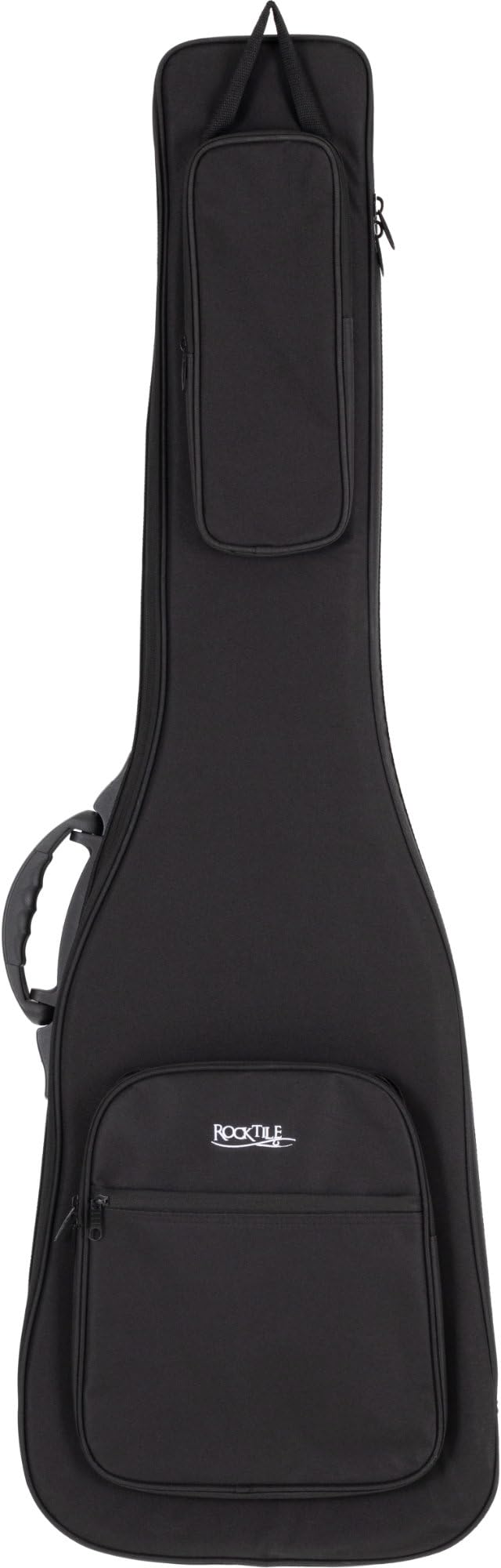 ROCKTILE EBSC-2124BK Funda Suave para bajo eléctrico, Acolchado Grueso, Soporte mástil Ajustable, 3 Bolsillos Grandes, Protege contra Humedad y Polvo, arnés Mochila retráctil, Color Negro.