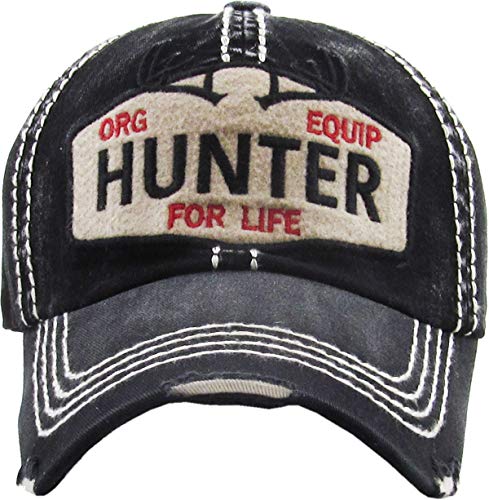 Image of KBETHOS Outdoor Hunting Fishing Lake Life Tactical Distressed Baseball Cap Dad Hats Adjustable Unisex