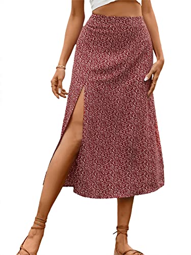 Floerns Women's Boho Floral High Waist...