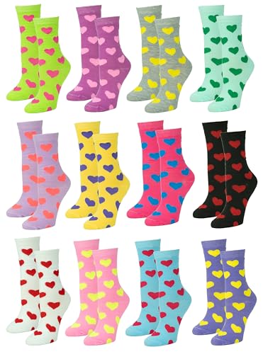 Image of Gelante 12-Pair Women's Crew Socks, Soft Thin Lightweight Breathable Athletic & Casual