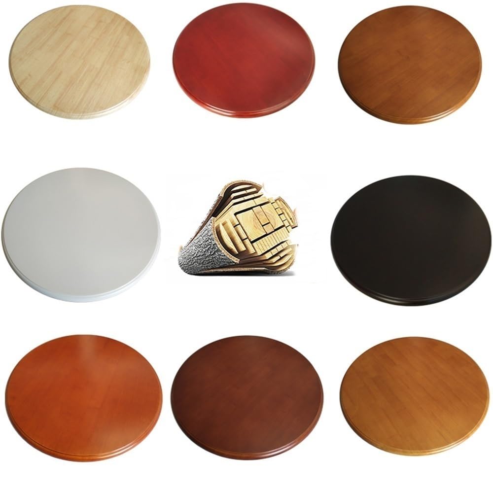 Lazy Susan Drehteller – drehbares Serviertablett aus Holz für Esstisch und Küche, 76,2 cm, mehrfarbig schwarz – ideal für Unterhaltung, Servieren und als Tischdekoration