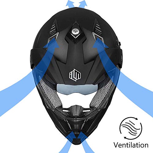 Ilm ILM-606V Off Road Motorcycle Dual Sport Helmet Full Face Sun Visor Dirt Bike Atv Motocross Casco Dot Certified Model 606V thumb #7