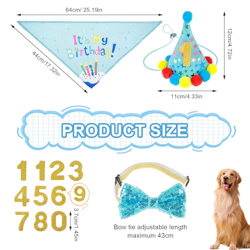 Artigos de festa de aniversário para cães, aniversário, menino, menina, bolo, triângulo, lenço, cami