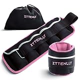 ZTTENLLY Adjustable Ankle Weights 1-20 LBS Pair with Carry Bag - Breathable Fabrics, Reflective Trim...